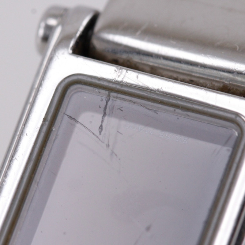 Gucci 1500L 女士不鏽鋼石英模擬腕錶，黑色錶盤-9