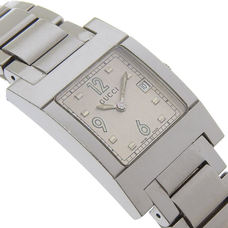 Gucci GUCCI 7700L 不鏽鋼石英模擬銀色錶盤女士腕錶-2