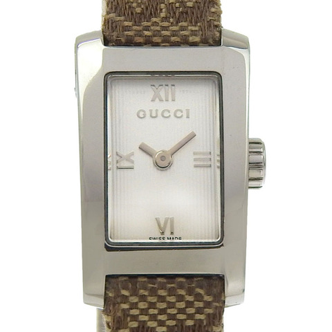 Gucci GUCCI 8600L 不鏽鋼石英模擬銀色錶盤女士腕錶