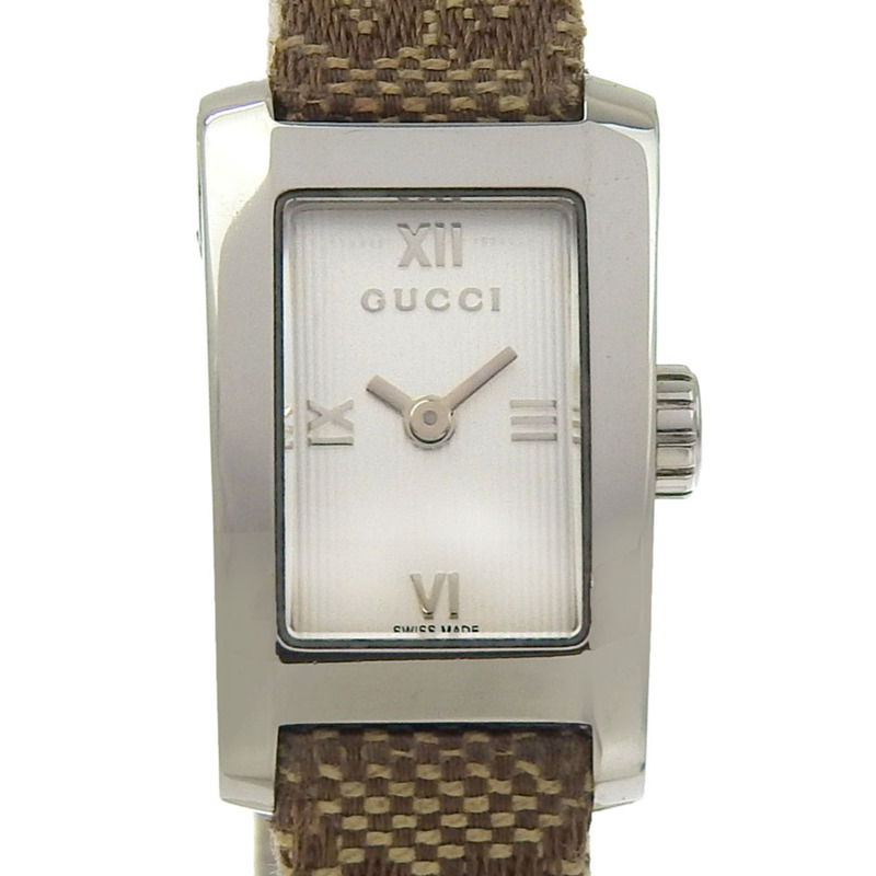Gucci GUCCI 8600L 不鏽鋼石英模擬銀色錶盤女士腕錶-0