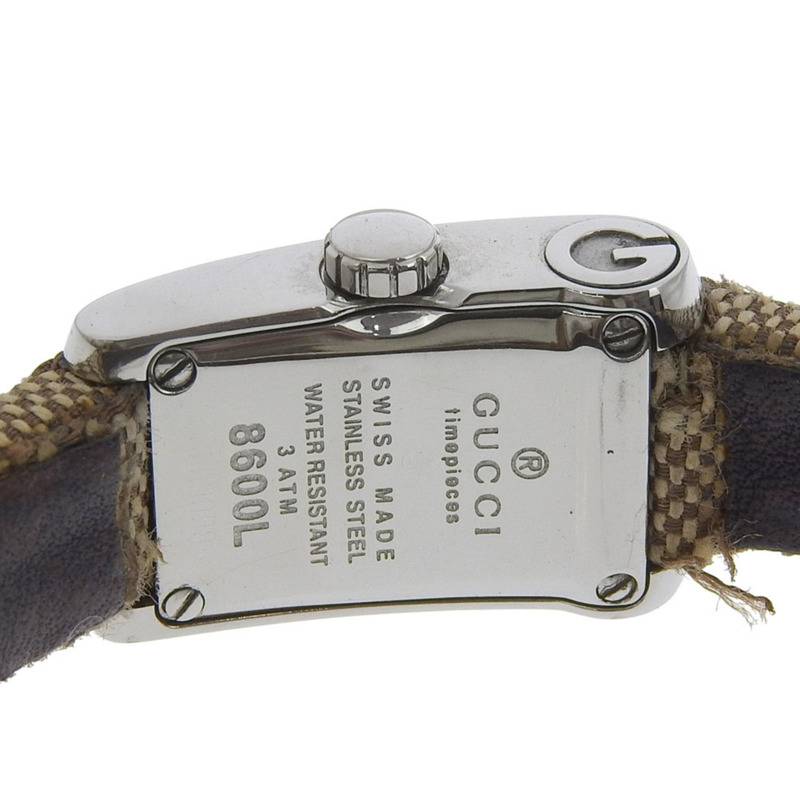 Gucci GUCCI 8600L 不鏽鋼石英模擬銀色錶盤女士腕錶-5