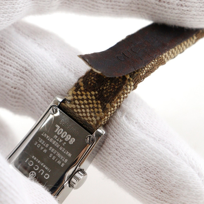 Gucci GUCCI 8600L 不鏽鋼石英模擬銀色錶盤女士腕錶-8