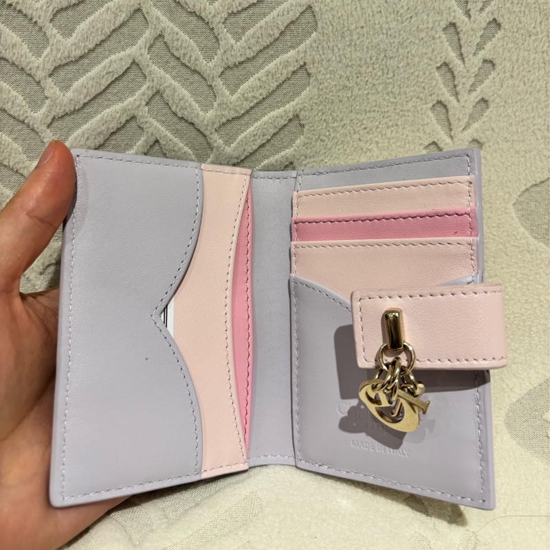 Dior紫粉色卡夾-2