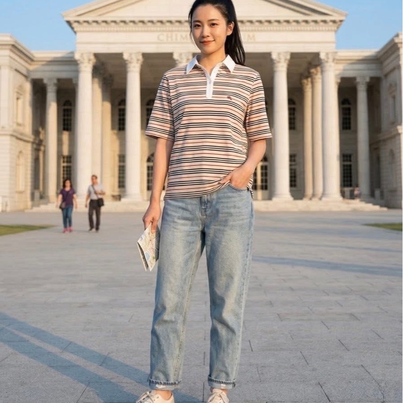 BURBERRY GOLF 經典色橫條戰馬上衣-0