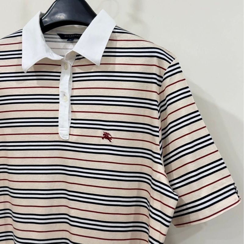 BURBERRY GOLF 經典色橫條戰馬上衣-4