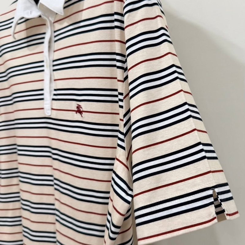 BURBERRY GOLF 經典色橫條戰馬上衣-5