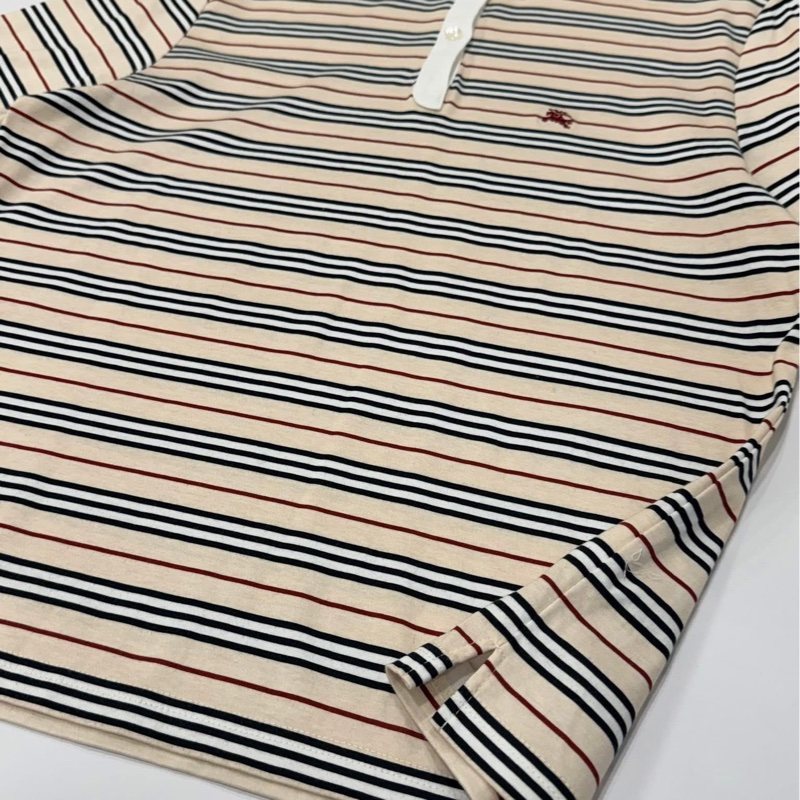 BURBERRY GOLF 經典色橫條戰馬上衣-6