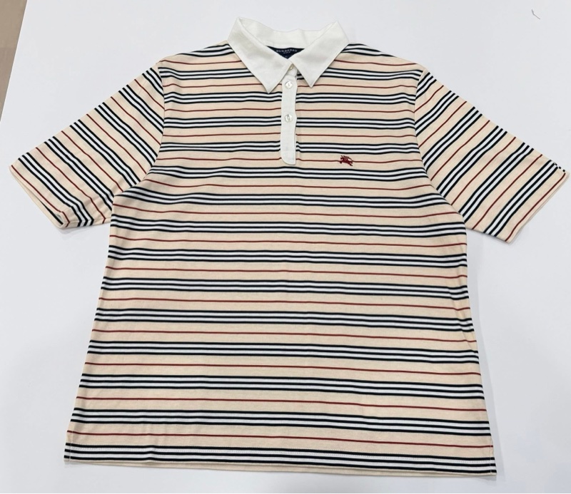 BURBERRY GOLF 經典色橫條戰馬上衣-7