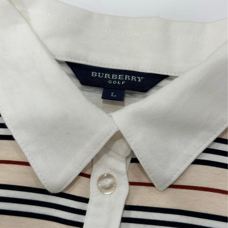 BURBERRY GOLF 經典色橫條戰馬上衣-8
