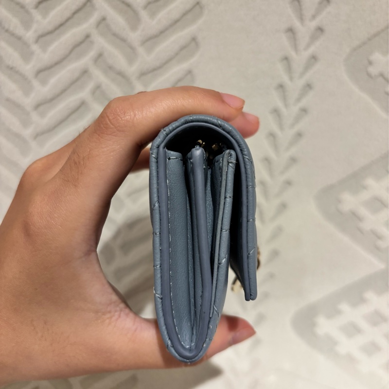 Dior藍色零錢包-5