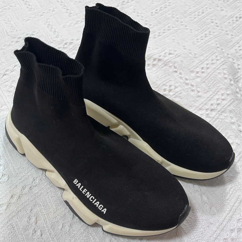Balenciaga巴黎世家氣墊襪子鞋 黑色 38碼 🈚附件-0