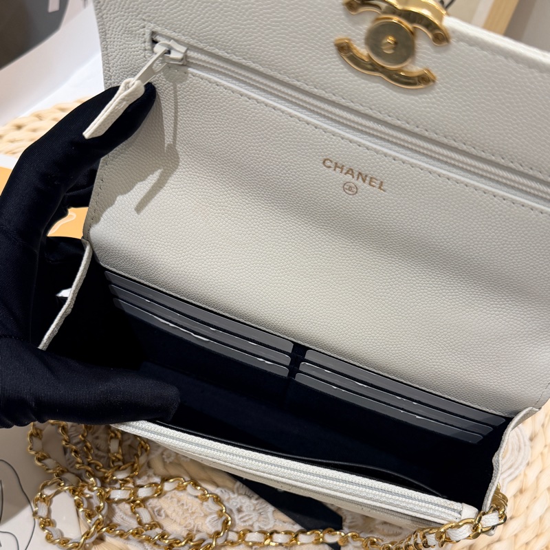 Chanel woc白色荔枝牛皮(芯片款 未使用）-4