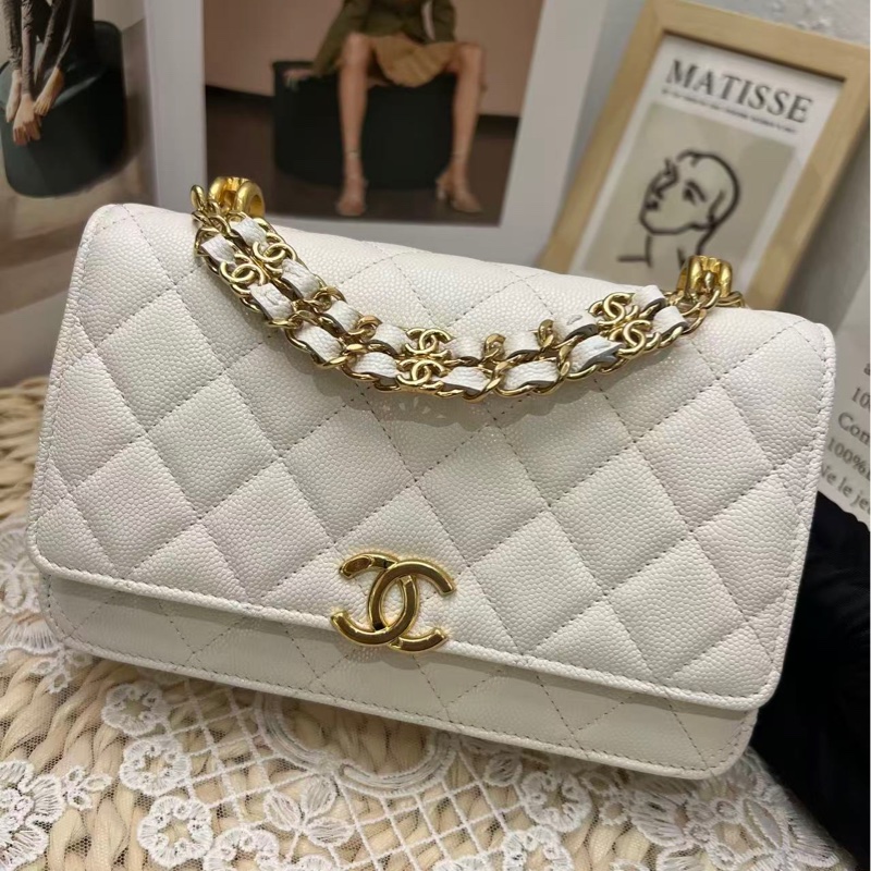 Chanel woc白色荔枝牛皮(芯片款 未使用）-6