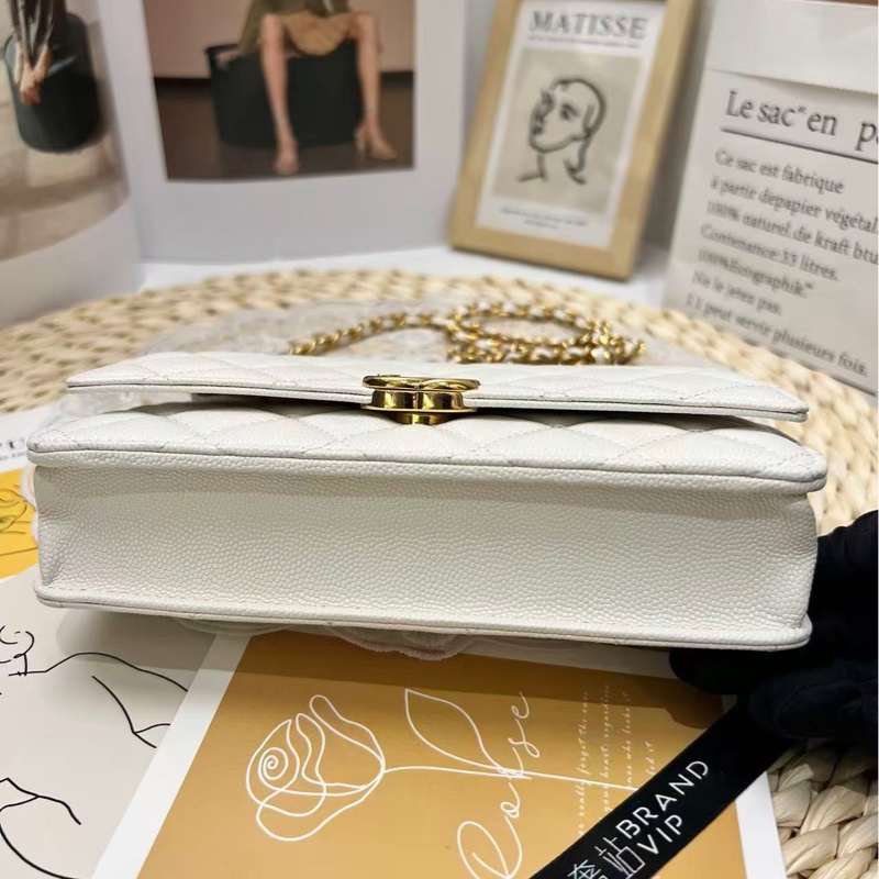 Chanel woc白色荔枝牛皮(芯片款 未使用）-8