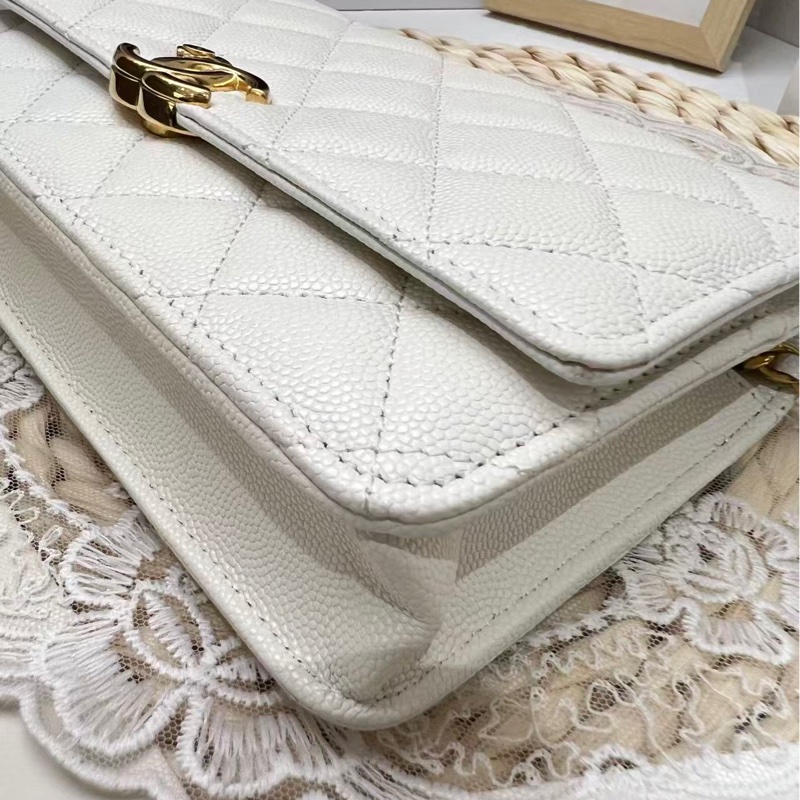 Chanel woc白色荔枝牛皮(芯片款 未使用）-10