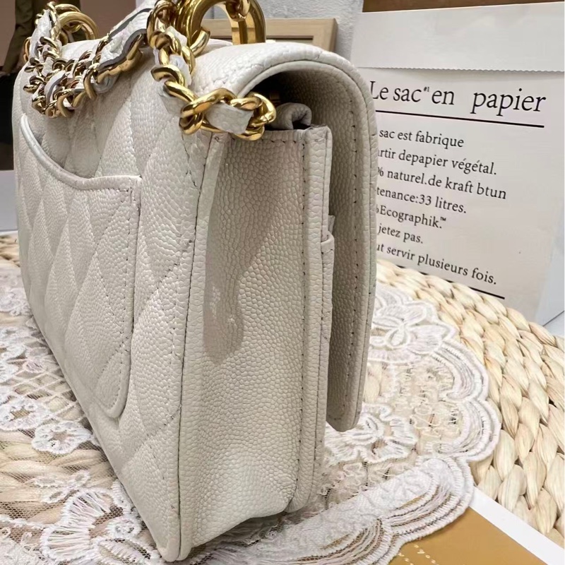 Chanel woc白色荔枝牛皮(芯片款 未使用）-13