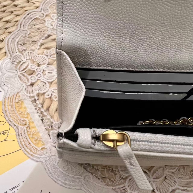 Chanel woc白色荔枝牛皮(芯片款 未使用）-14