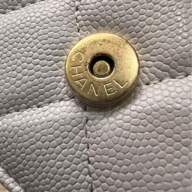 Chanel woc白色荔枝牛皮(芯片款 未使用）-19