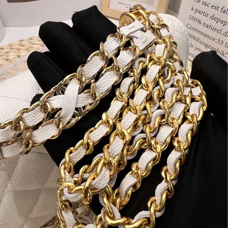 Chanel woc白色荔枝牛皮(芯片款 未使用）-21