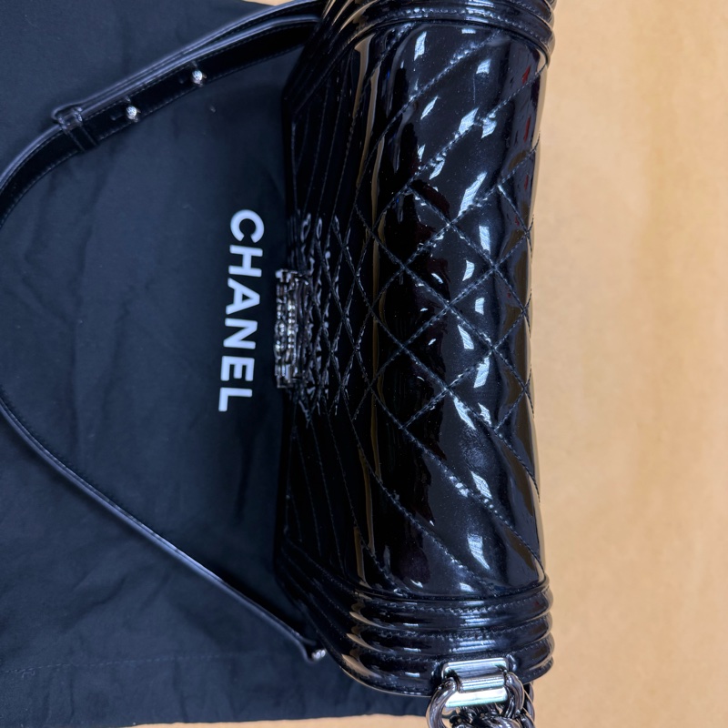 香奈兒Leboy中號 黑配銀-1