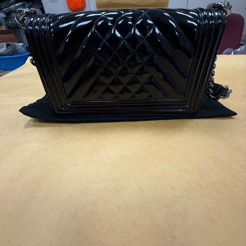 香奈兒Leboy中號 黑配銀-5