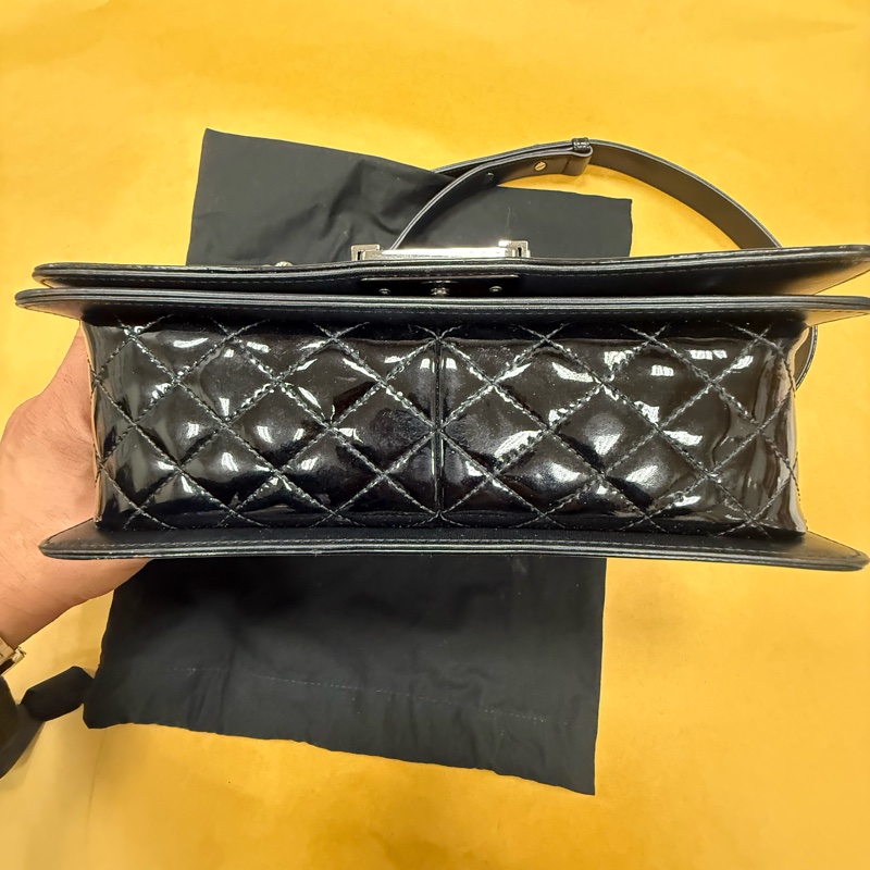 香奈兒Leboy中號 黑配銀-9