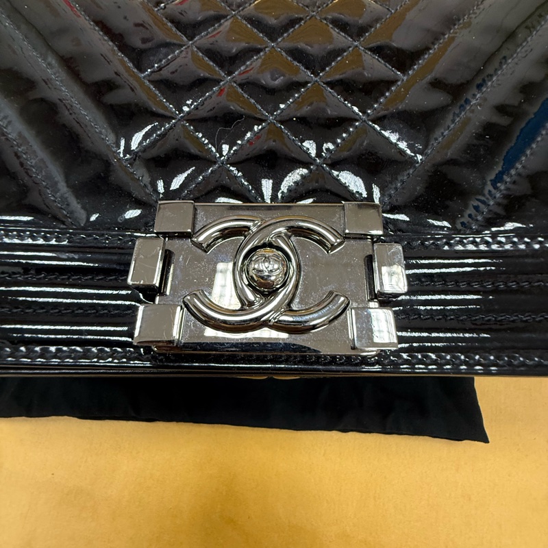 香奈兒Leboy中號 黑配銀-11