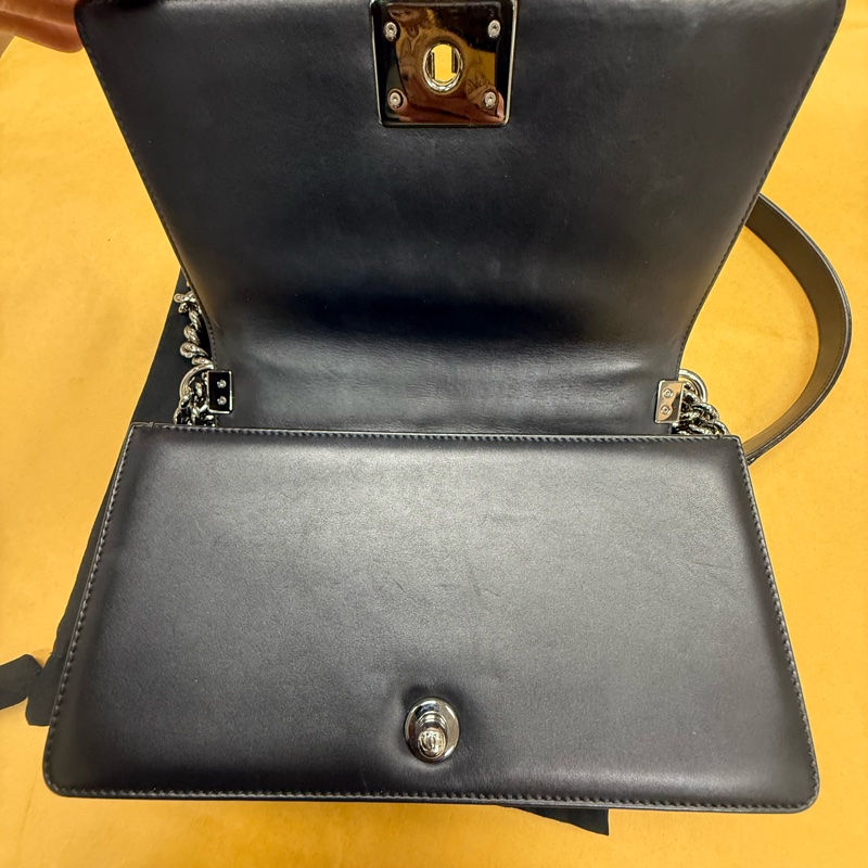 香奈兒Leboy中號 黑配銀-12