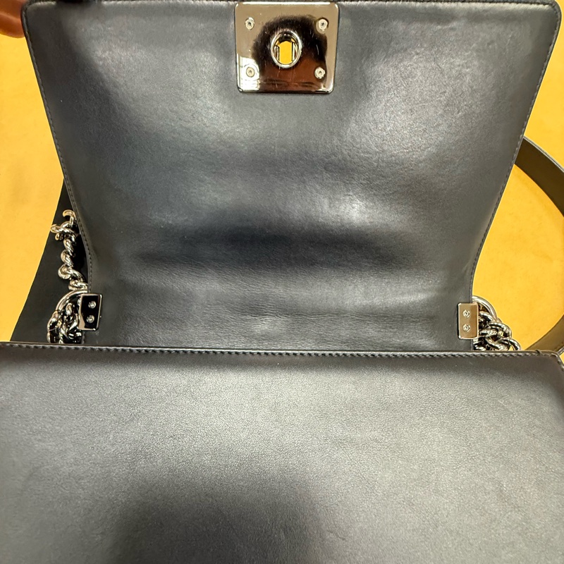 香奈兒Leboy中號 黑配銀-14