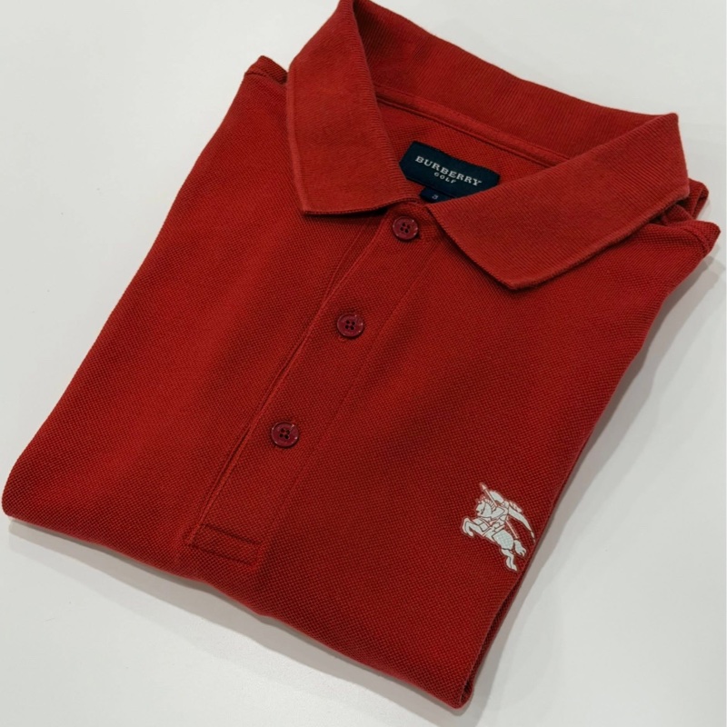 BURBERRY GOLF 紅色POLO戰馬-4