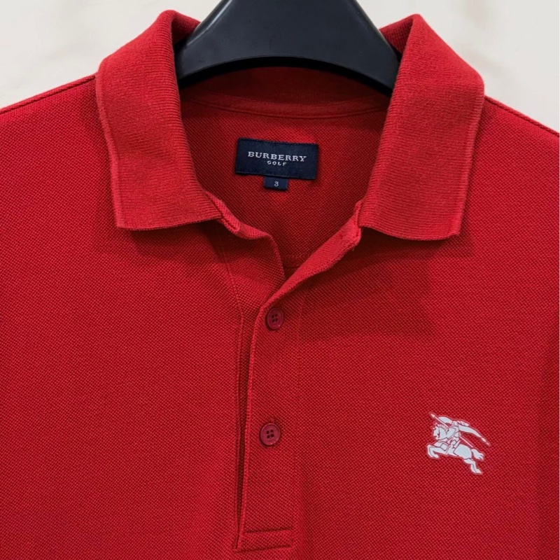 BURBERRY GOLF 紅色POLO戰馬-5