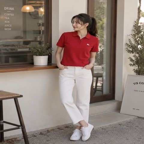 BURBERRY GOLF 紅色POLO戰馬