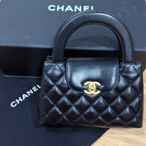 Chanel 香奈兒 油蠟牛皮 Kelly 黑色金釦 絕版逸品🉐溢價款