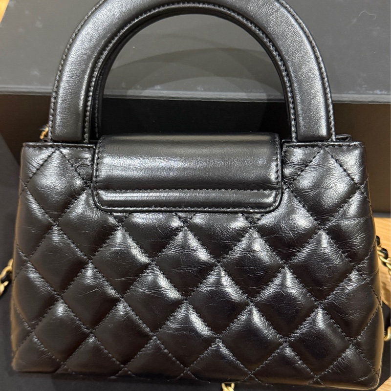 Chanel 香奈兒 油蠟牛皮 Kelly 黑色金釦 絕版逸品🉐溢價款-2