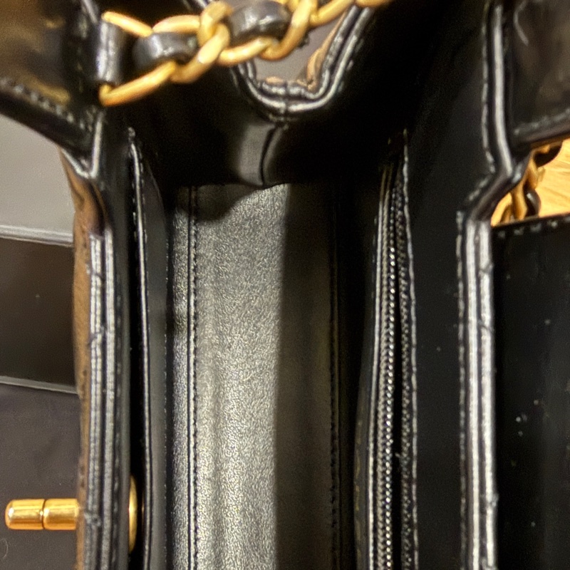 Chanel 香奈兒 油蠟牛皮 Kelly 黑色金釦 絕版逸品🉐溢價款-12