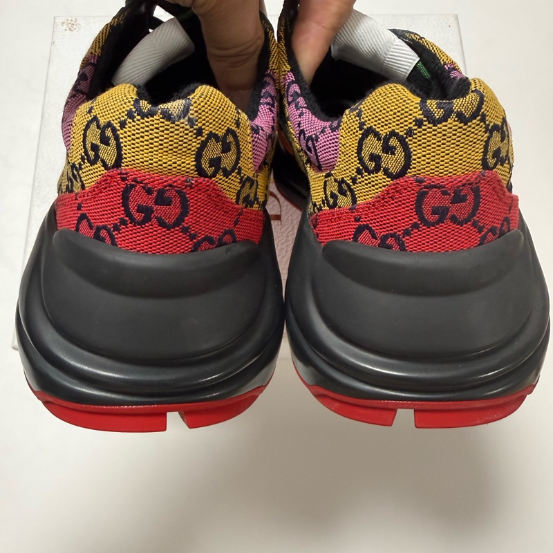 Gucci古馳 女款老花休閒鞋 Rhyton 運動鞋 老爹鞋 38.5碼-3