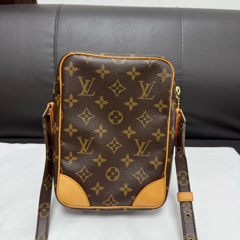 Louis Vuitton路易威登中古款老花雙層相機包單肩斜挎包 🈚附件-1