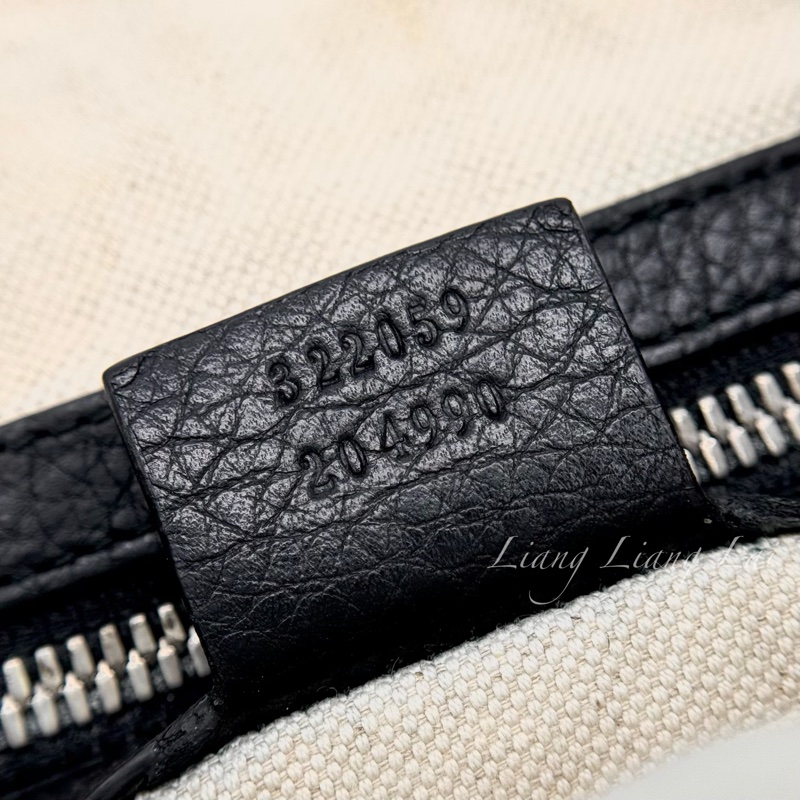 GUCCI 古馳 Soho 黑色荔枝紋牛皮斜背包｜郵差包-2