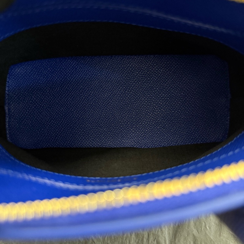 99新巴黎世家/Balenciaga 藍色牛皮 保齡球手提單肩斜挎包  尺寸17 x8 x15 cm-7