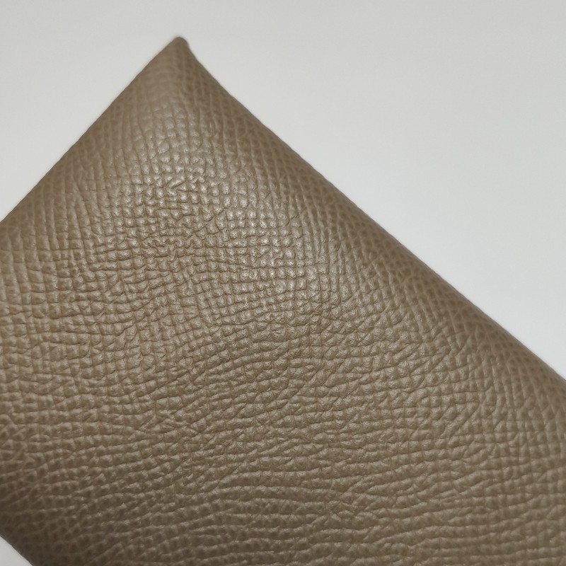 HERMES Calvi摺疊卡包  ep皮 銀扣 大象灰-9