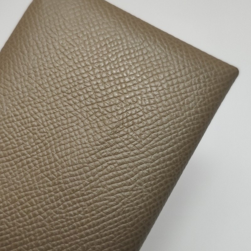 HERMES Calvi摺疊卡包  ep皮 銀扣 大象灰-10