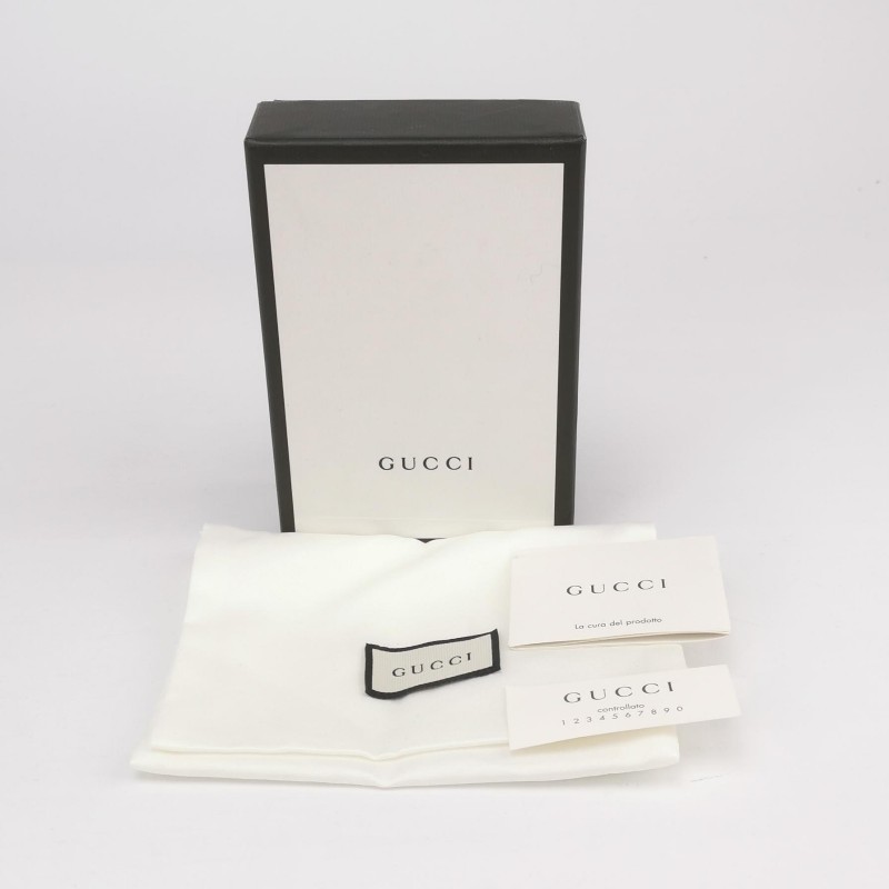 Gucci Animalier牛皮黑色蜜蜂短夾-7