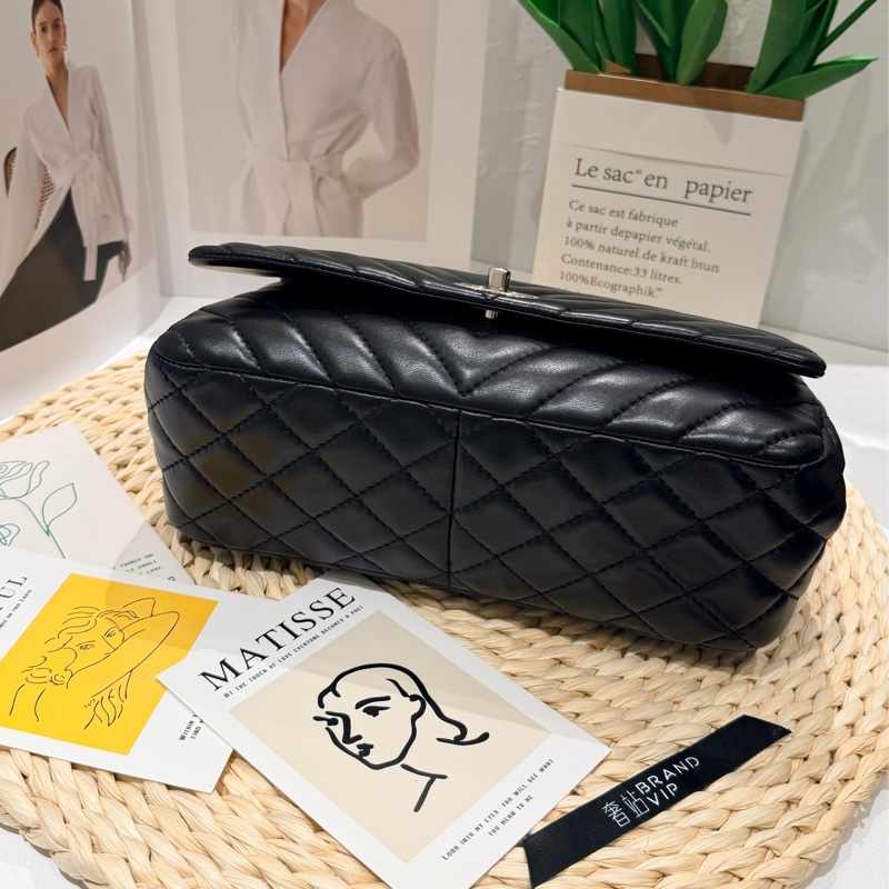 Chanel Surpique Chevron Flap Bag-2