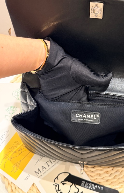 Chanel Surpique Chevron Flap Bag-3