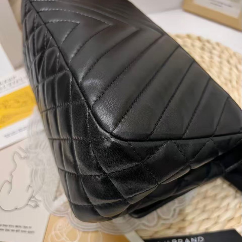 Chanel Surpique Chevron Flap Bag-9