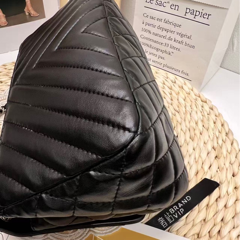 Chanel Surpique Chevron Flap Bag-10