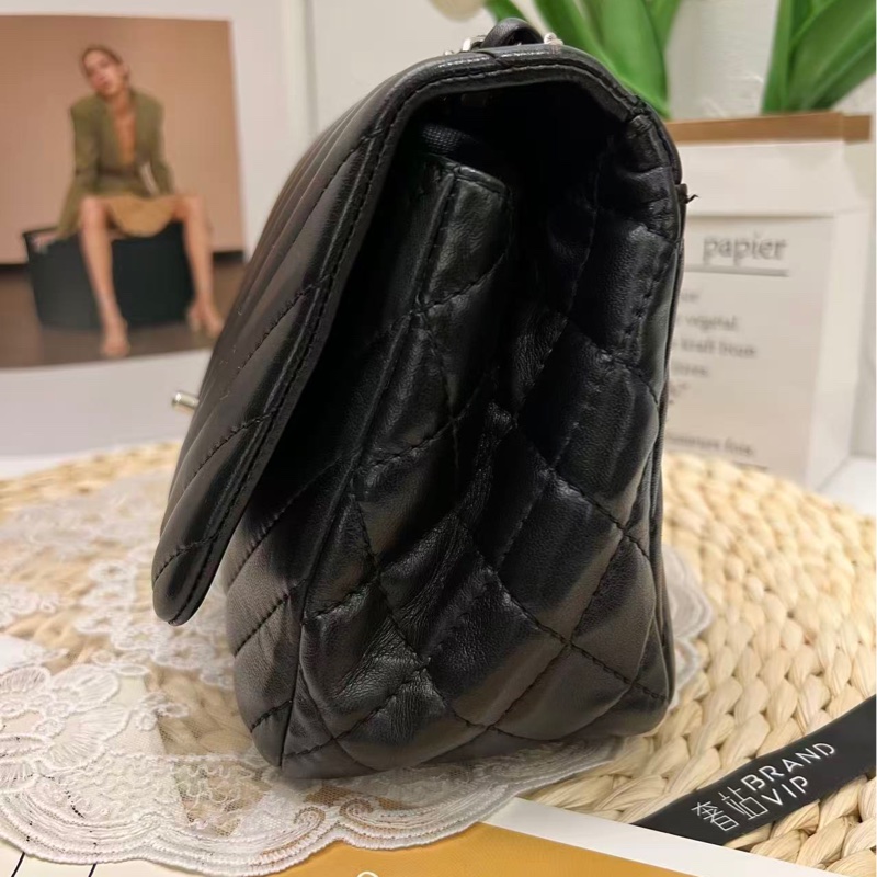 Chanel Surpique Chevron Flap Bag-13