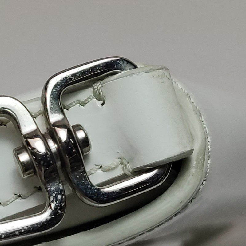 Prada Cleo牛皮白色三角標 肩背包-12