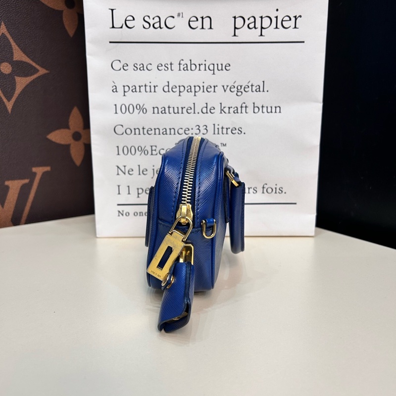 prada普拉达 蓝色斜背包-1