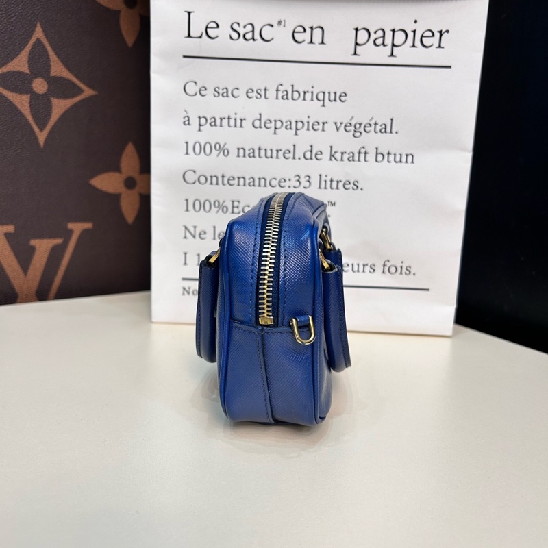 prada普拉达 蓝色斜背包-2